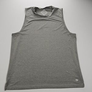 Burlebo Mens XL Performance Tank Top Heather Grey Sleeveless Athletic Gym Shirt